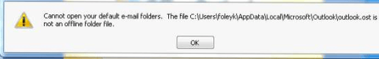 Fix Outlook.ost is Not an Offline Folder File Error