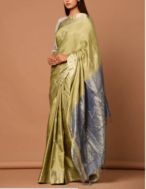 Beige Banarasi Silk Handloom Saree