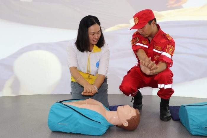 Giving CPR To Someone