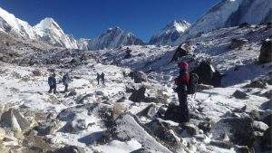 On the way to Everest base camp